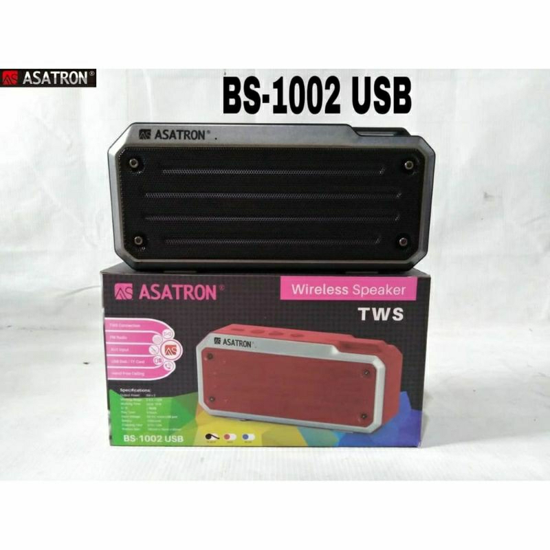 ASATRON BS-1002 USB PORTABLE BLUETOOTH SPEAKER / RADIO FM/ USB /TF MUSIC PLAYER