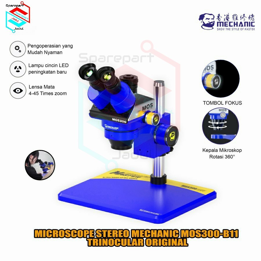 MECHANIC MOS300-B11 Microscope Stereo Trinocular - Mikroskop Original