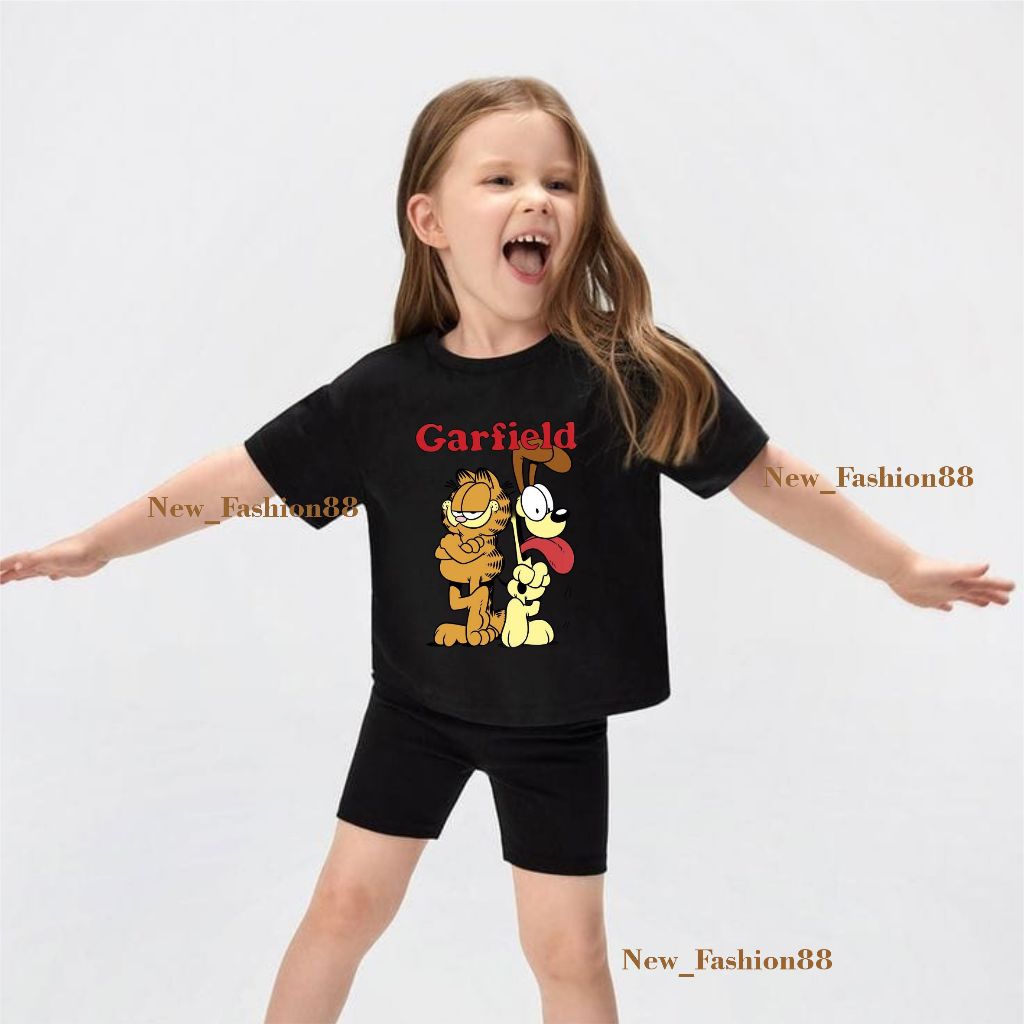 Tshirt distro anak garfield bahan lembut digital printal catton combed B42