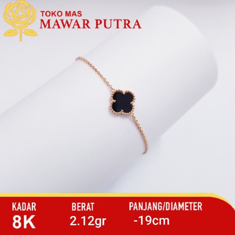 Gelang Vancleef Serut Lotus Gold 8K