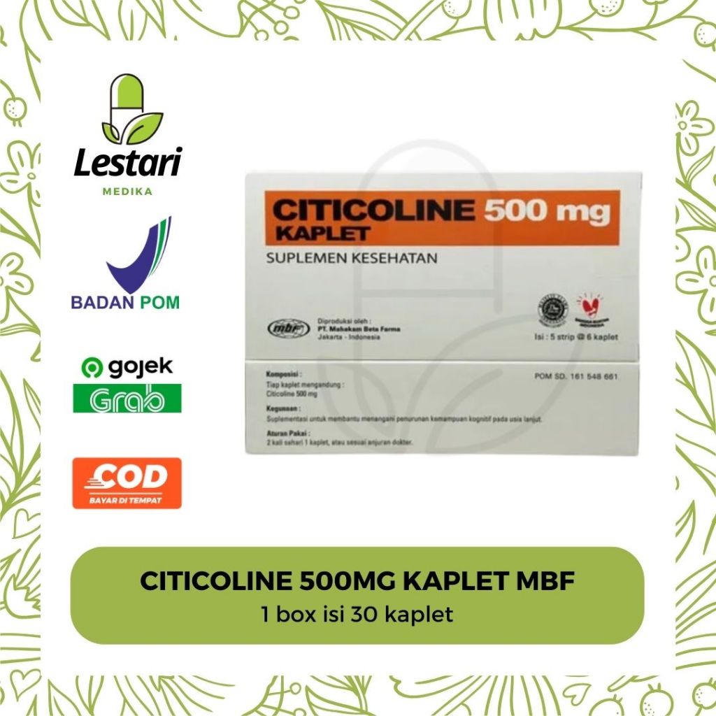Citicoline 500mg Kaplet isi 30 MBF