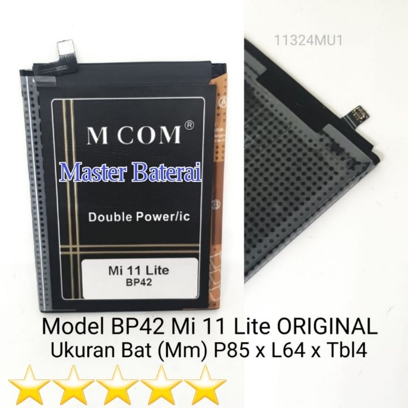 Baterai Xiaomi Mi 11lite Mi 11 LTE Mi 11 Lite Kode Bterai BP42 Double IC  ORI