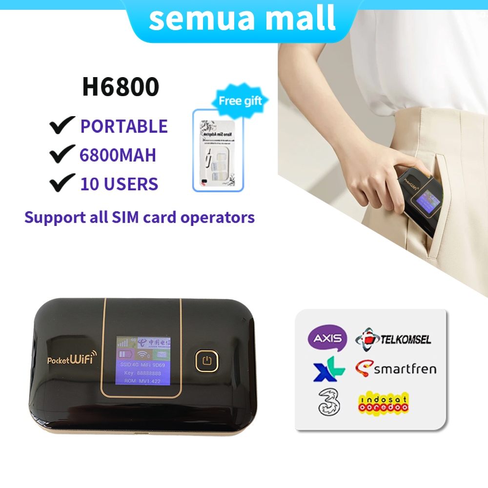 Hotspot Nirkabel Bypass Penggunaan Jaringan Tanpa Batas, Pojok WiFi 4G LTE 4800mAh Portable Wifi mod