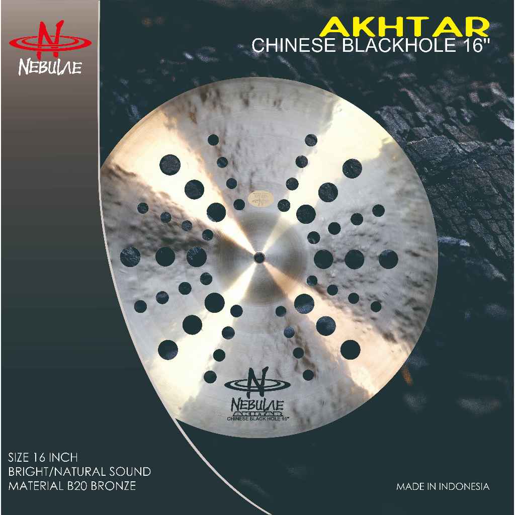Nebulae Cymbal Akhtar Chinese Blackhole 16" | Cymbals Drum B20