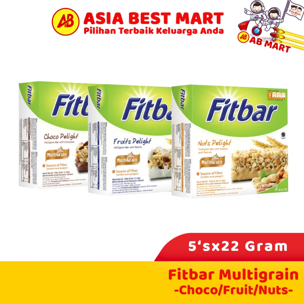 

Fitbar 5 X 22gr Coklat Nuts Multigrain Fruit Cemilan Instan Diet