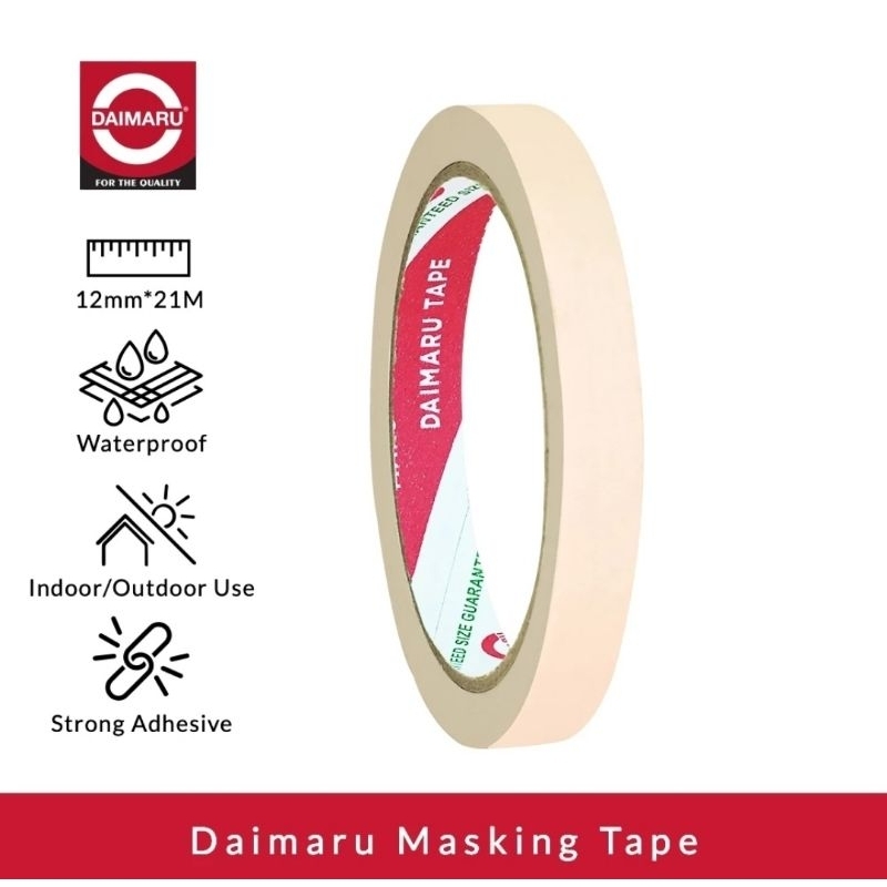 

Masking Tape Lakban Kertas Cream Daimaru 12mmx21m