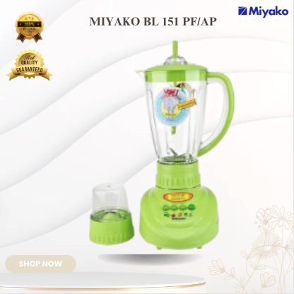 Miyako Blender 2in1 BL 151 PF/AP BLENDER PLASTIK 1.5L/BL-151-PF/AP/BL151PF/AP/BL 151 PF/AP ORIGINAL