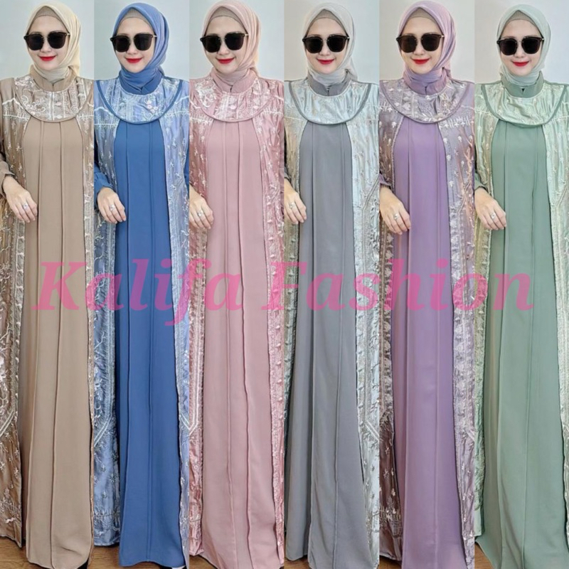 SANITA DRESS BY KAYYANI / DRESS MUSLIMAH / BAJU SYARI BRANDED / DRESS LEBARAN TERBARU / FASHION MUSL