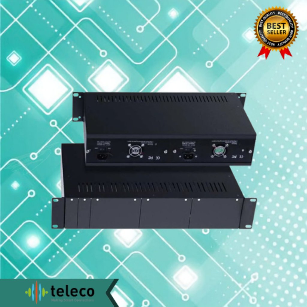 RACK MEDIA CONVERTER HTB 14 SLOT DOUBLE POWER RACKMOUNT RAK SERVER HTB