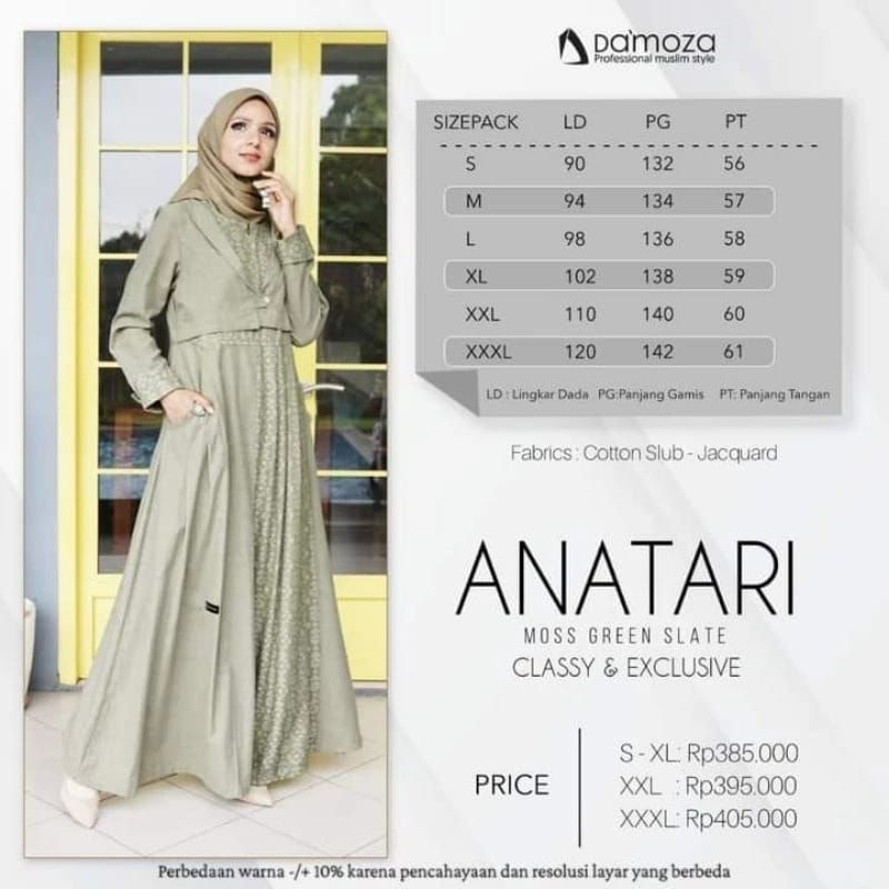 ANATARI bay Damoza  size M/ games dewasa/gamis kekinian