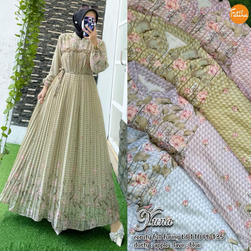 yuna dress ceruty babydoll full furing