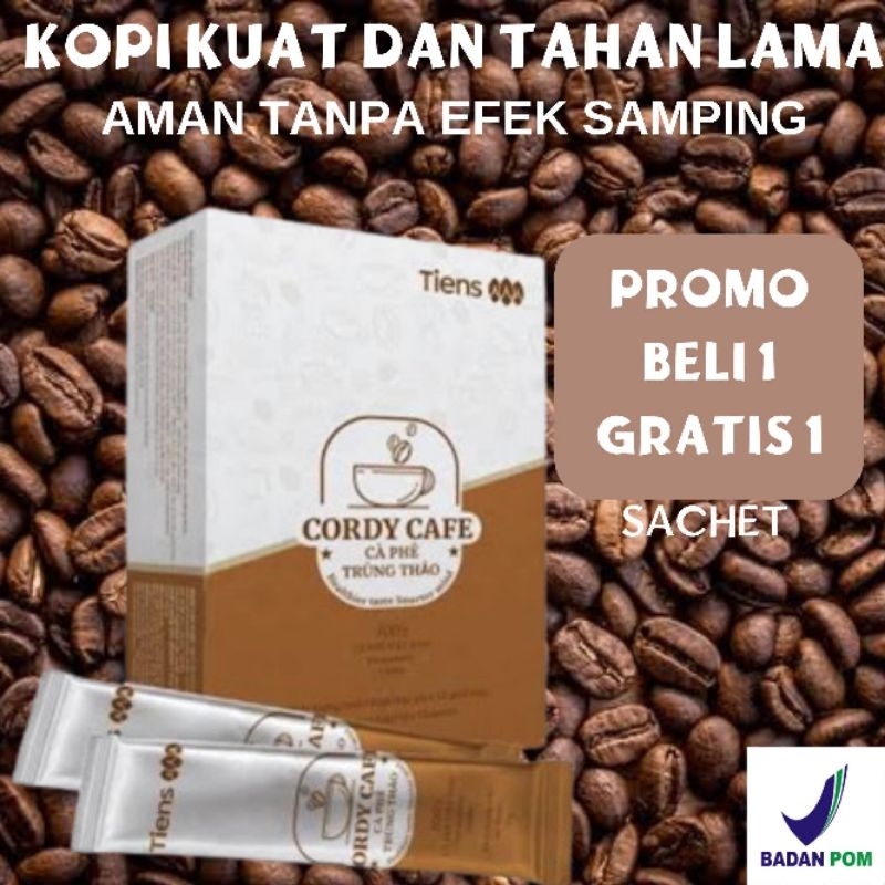 

COD (PROMO BELI 1 GRATIS 1) CORDY CAFE COFFE TIENS Kopi Kuat Penambah Stamina Pria ORIGINAL - Kopi Pria Tahan Lama - Cordyceps Kopi - Kopi Stamina Terlaris dan Termurah