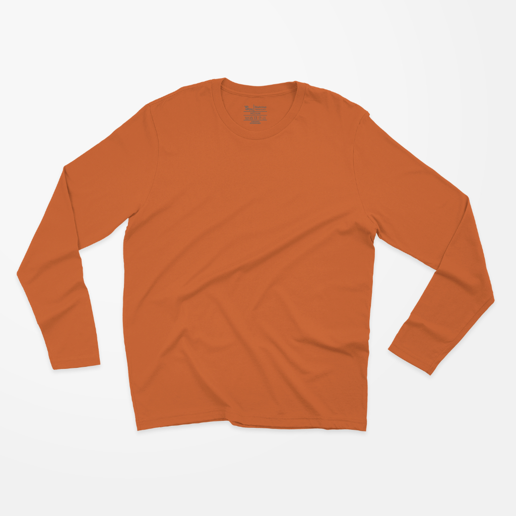 Blank T-shirt Long Sleeve Orange (Kaos Polos Orange Lengan Panjang)