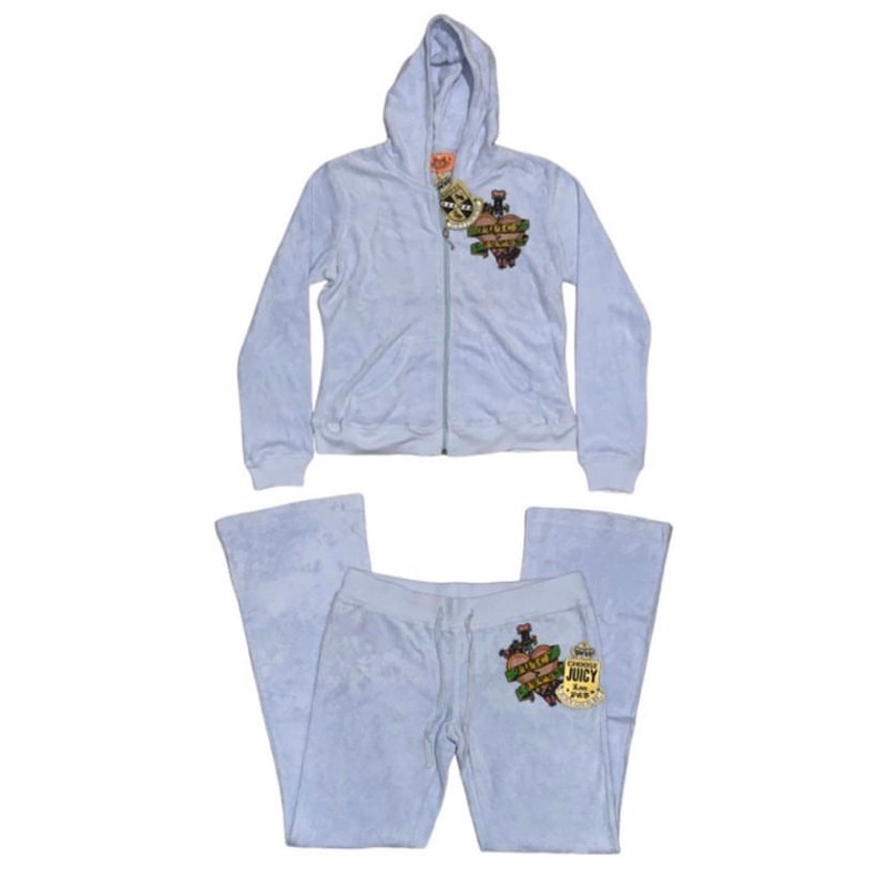 [BNWT] juicy couture tracksuit ice blue @keepfashunweirdd