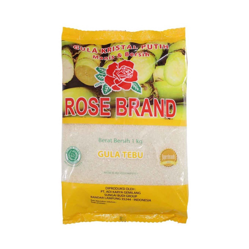 

rose brand gula pasir tebu kuning 1 kg