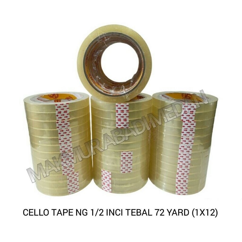 

(1Pcs) Isolasi NG Tape 1/2 & 1 INCH x 72 Yard / Cello Tape NG / Selotip NG Tape / Lakban Bening / Opp Packaging Tape / Lakban Serbaguna Murah Berkualitas