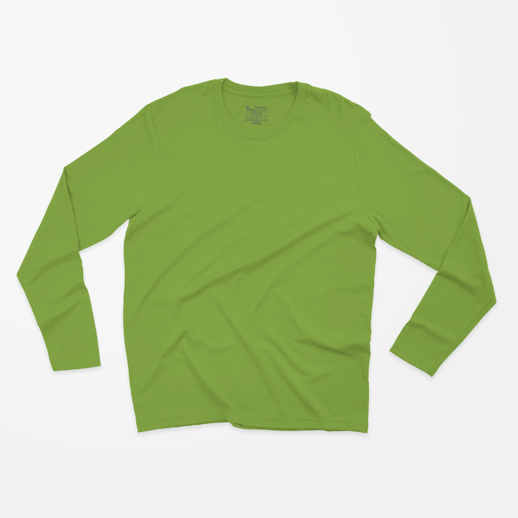 Blank T-shirt Long Sleeve Green Shoots (Kaos Polos Hijau Pucuk)