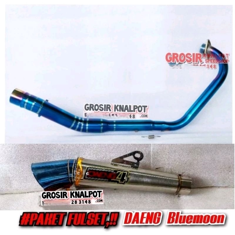 Knalpot DAENG SAI 4 FULSET Stainles Leher Header Bluemoon Yamaha R15 Old v2 & New V3 V4 Vixion Old N