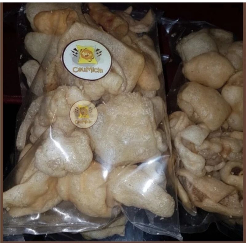 

TERLARIS/TERMURAH/ KRUPUK KULIT KERBAU KHAS GARUT 100 GRAM