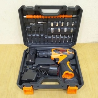 KENMASTER KM12  Mesin Bor Cordless Drill 10mm 12V   Bor 2  Baterai 12 Volt