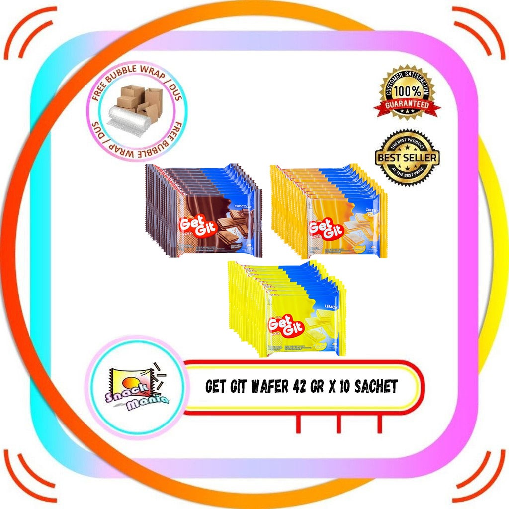 

Get Git Wafer Chocolate | Lemon | Cheese ~ 42 gr x 10 sachet RENTENG