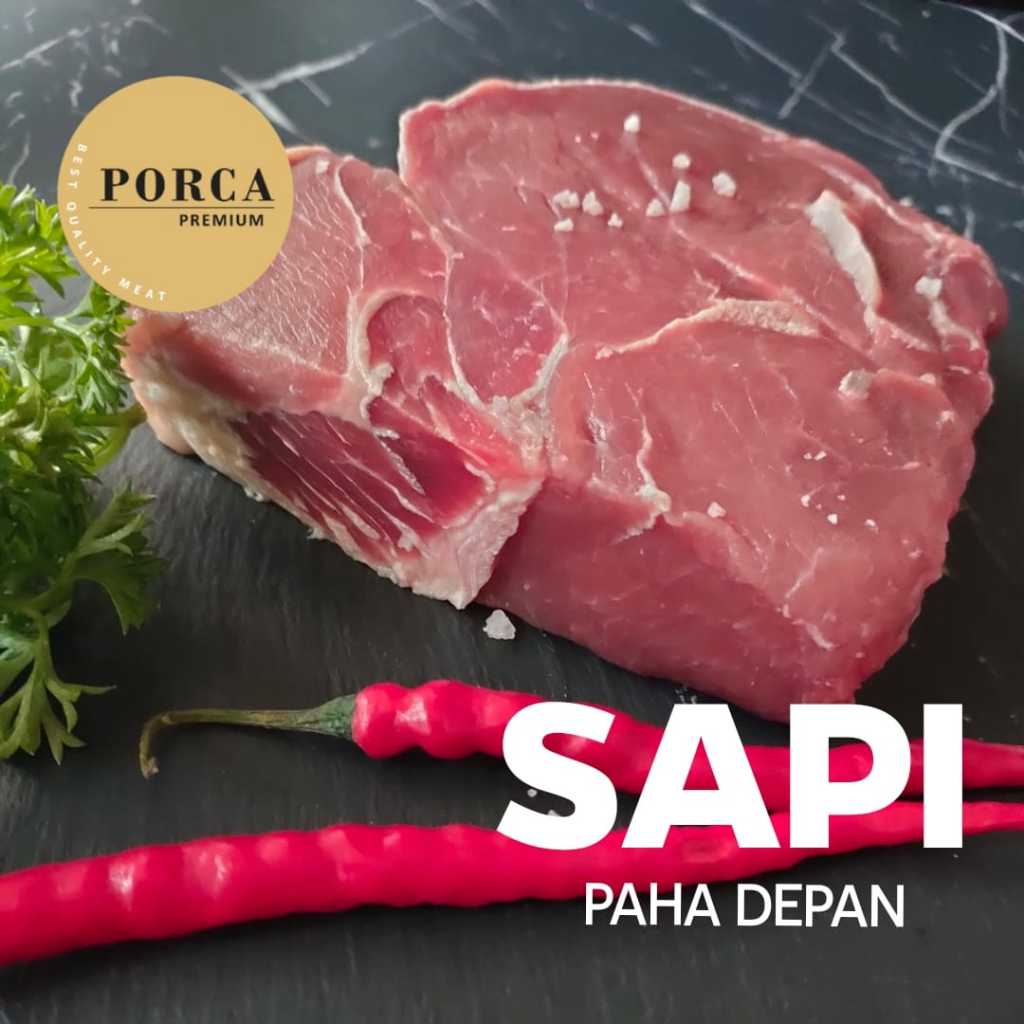 

Daging rendang gepuk paha depan sapi import kualitas premium