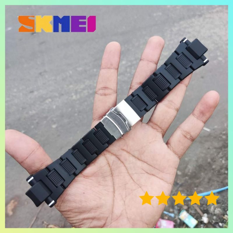 TALI JAM TANGAN RANTAI RUBBER PLASTIK SKMEI 1452 KERENZ