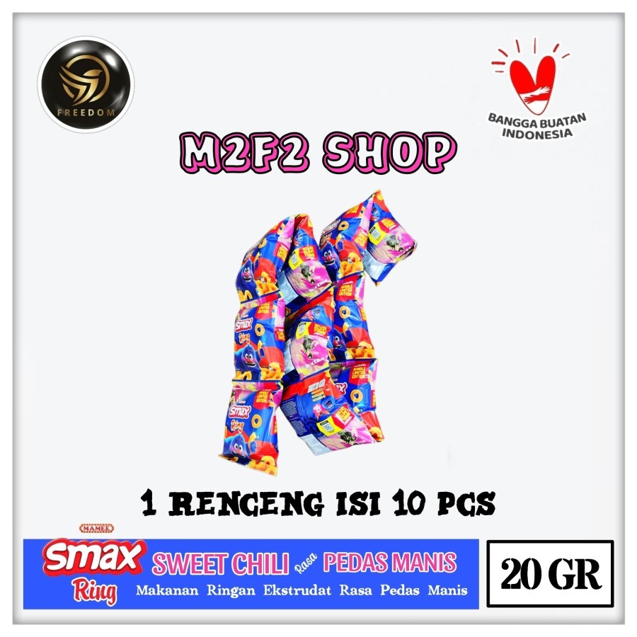 

Mamee Smax Ring Pedas Manis | Sweet Chili Flavour Sachet - 20 gr (Kemasan 1 Renceng)