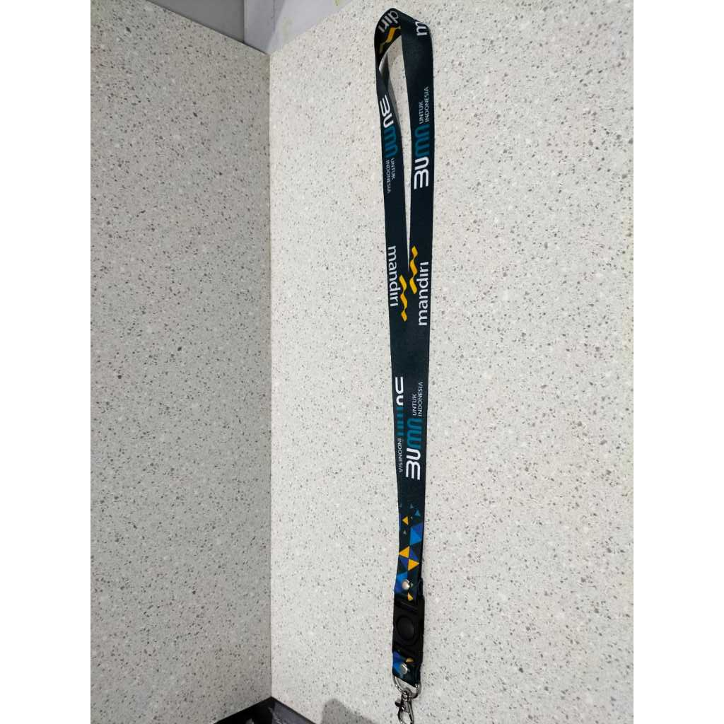 

Lanyard Mandiri Full Printing/Lanyard 2sisi/Merchandise Kantor FREE CASE