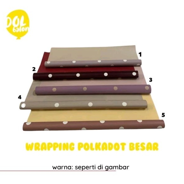 

Cellophane Wrapping Bunga Motif Polkadot Besar Hand Bouquet