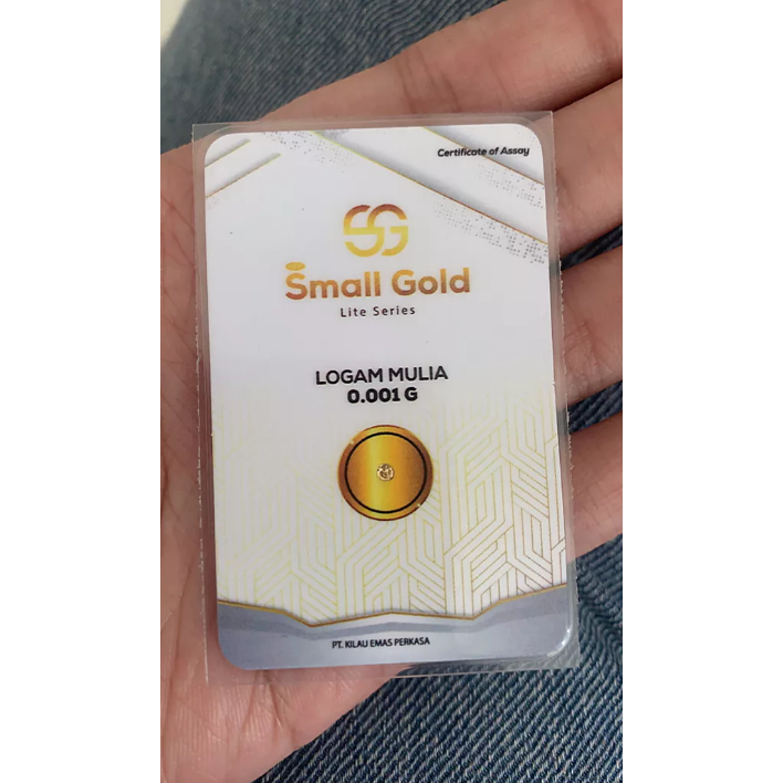 HANYA UNTUK BONUS PEMBELIAN Logam Mulia 0 001 gram LITE SERIES Baby Gold Small gold Mini Gold emas m