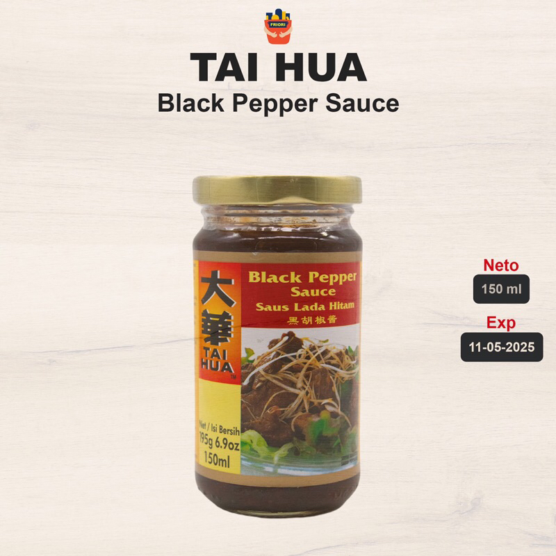 

Tai Hua Black Papper Sauce 150 ml - Saus Lada Hitam instan