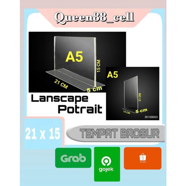 

Jangan Sampai Kehabisan TEMPAT BROSUR TENT HOLDER TENT CARD AKRILIK DISPLAY 2 SISI A5