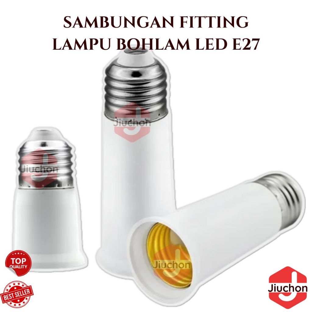 JIUCHON Sambungan Fitting Lampu Downlight Bohlam LED Bola Lampu E27 / Socket Sambungan Pemanjang Fit