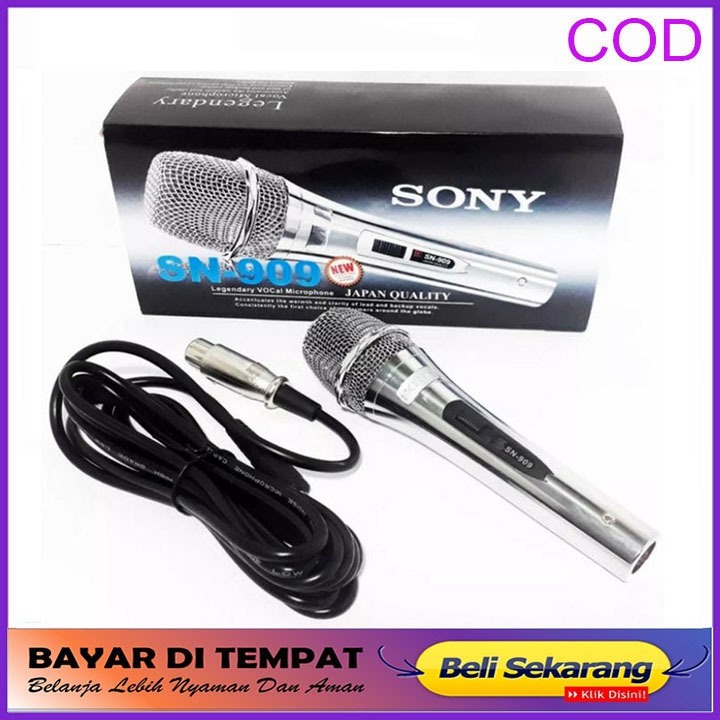 Sony Mic Kabel Karaoke SN-909 Microphone Suara Bagus