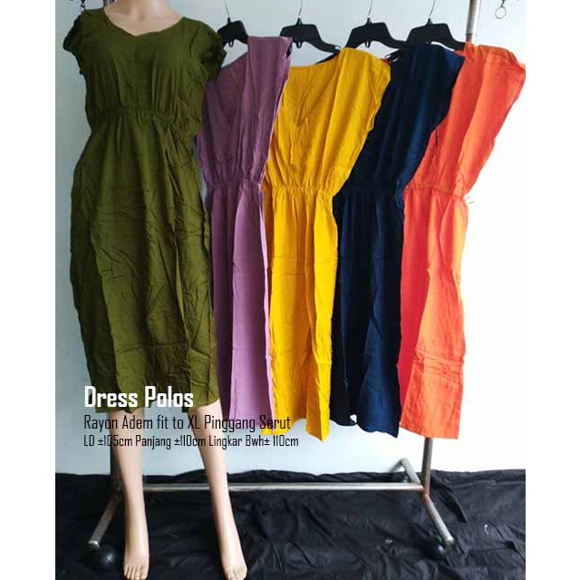 Daster Batik Polos Terbaru Tunik Wanita Dewasa / Remaja / Dress Serut / Dres Terkini Jumbo XL Katun 