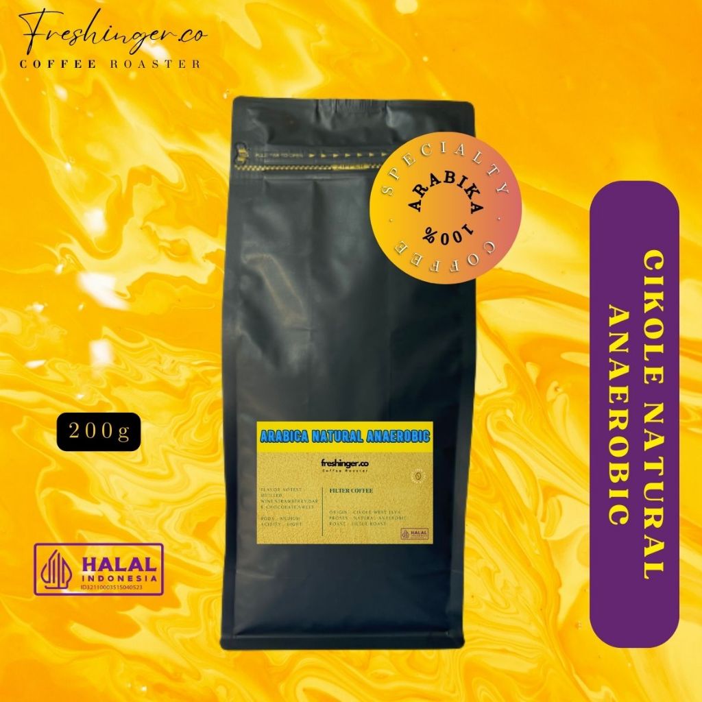 

Arabika Natural Anaerobic Cikole West Java ( Filter Coffe Specialty ) 200g