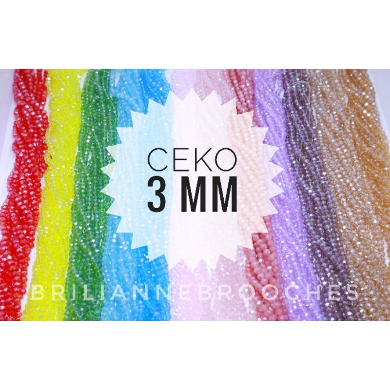 3MM Kristal Ceko • Czech Crystal • Roundell Crystal