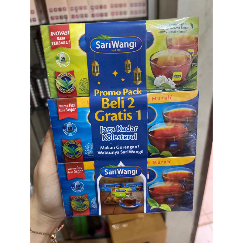 

(PROMO BELI 1 GRATIS 1) SARIWANGI Teh Celup isi 2 pack