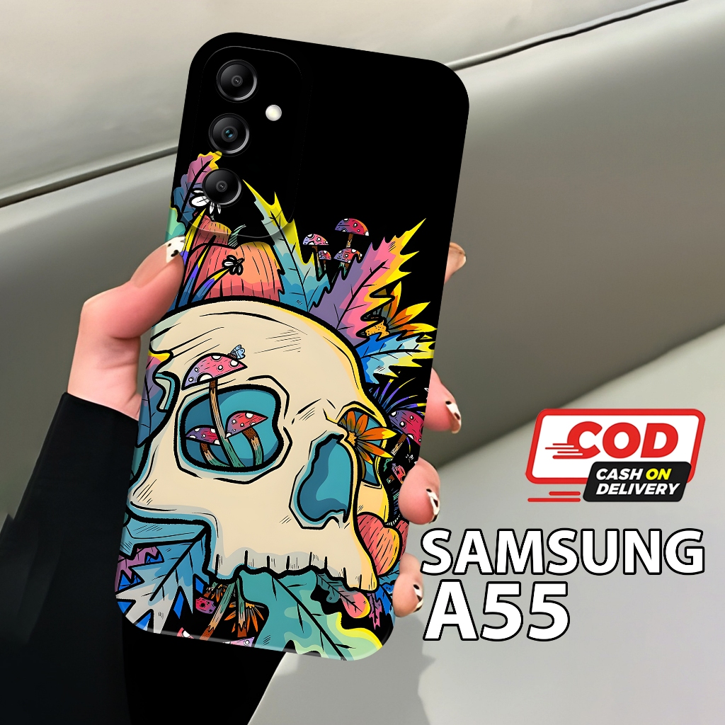 Softcase SAMSUNG A55,A14,A15,A24,A25,A34,A54,A04S,A05S Terbaru Fashion Tengkorak Case Anti Slip {PAR