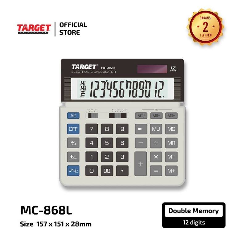 

Kalkulator Scientific Target MC-868 L Double Memory - Kalkulator Target