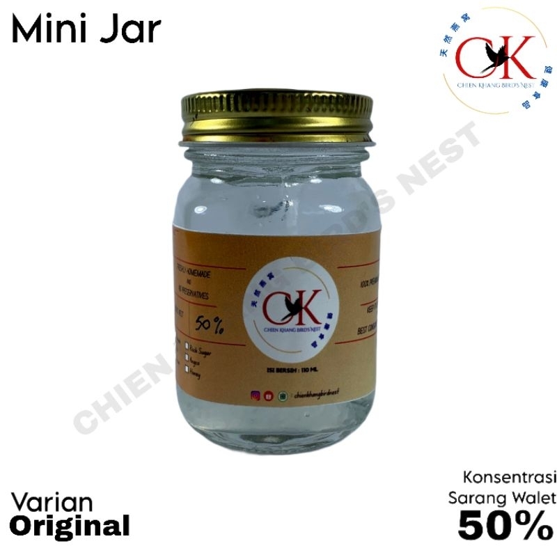 

CHIEN KHANG BIRD'S NEST - MINUMAN SARANG WALET - VARIAN ORIGINAL - MINI JAR VER. - KONSENTRASI WALET 50%