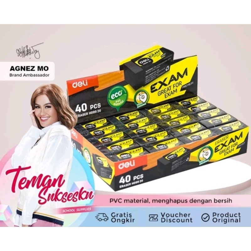 

Penghapus Eraser Ujian Exam Deli 10gram Hitam Black Tanpa Debu