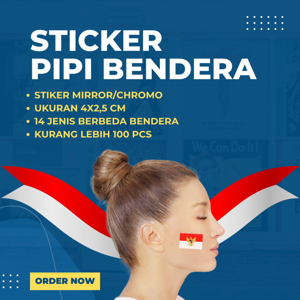 

STIKER PIPI BENDERA INDONESIA (ISI kuranglebih 120 pcs)