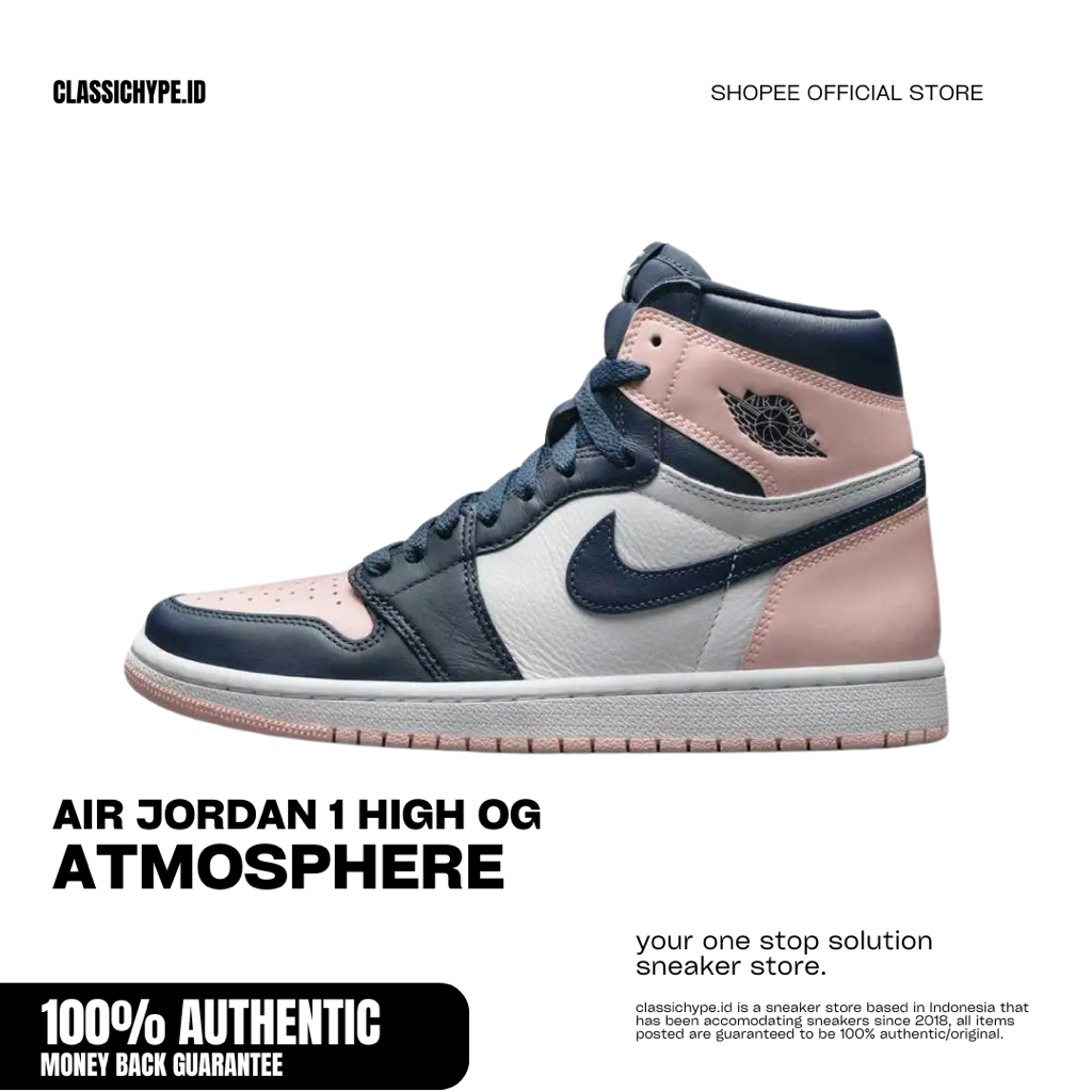 AIR JORDAN 1 HIGH OG ATMOSPHERE 100% ORIGINAL