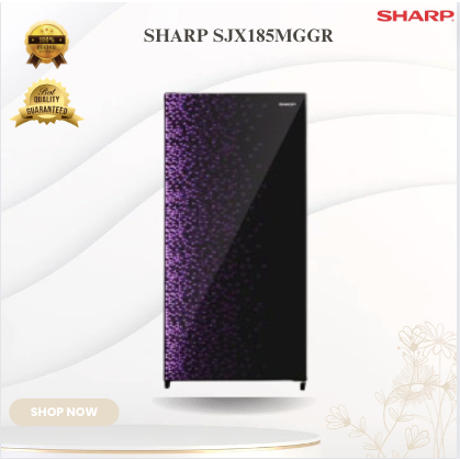 SHARP KULKAS 1 PINTU SJX185MGGR 128L/SJX-185MGGR/SJX 185MGGR/SHARP KULKAS 1 PINTU LOW WATT MURAH ORI