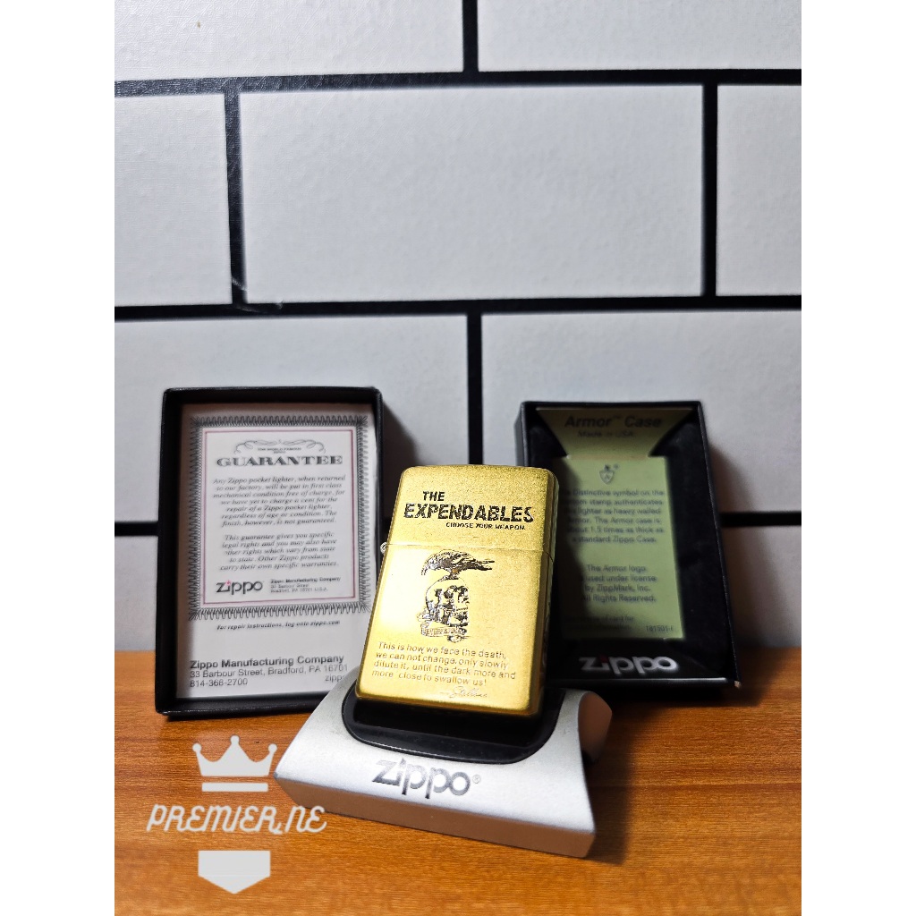 ZIPPO THE EXPENDABLEZ GOLD EDITION ORIGINAL WITH SEAL ORANGE