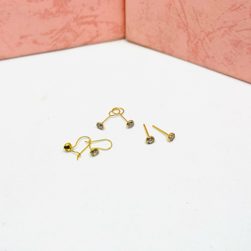 Anting Bayi Emas Kadar 700/16k (giwang free karet)