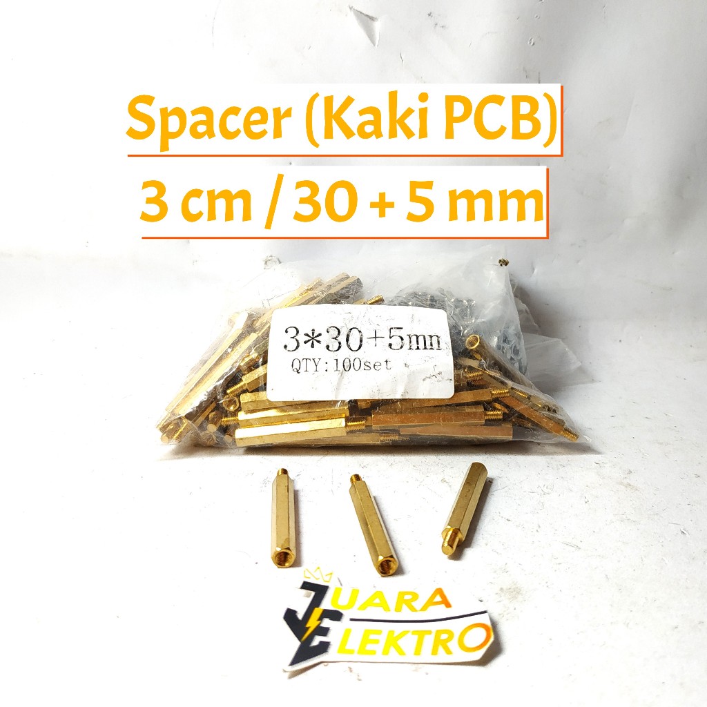 Spacer Kaki PCB 3 cm Kuningan | Spacer PCB Ukuran 3cm