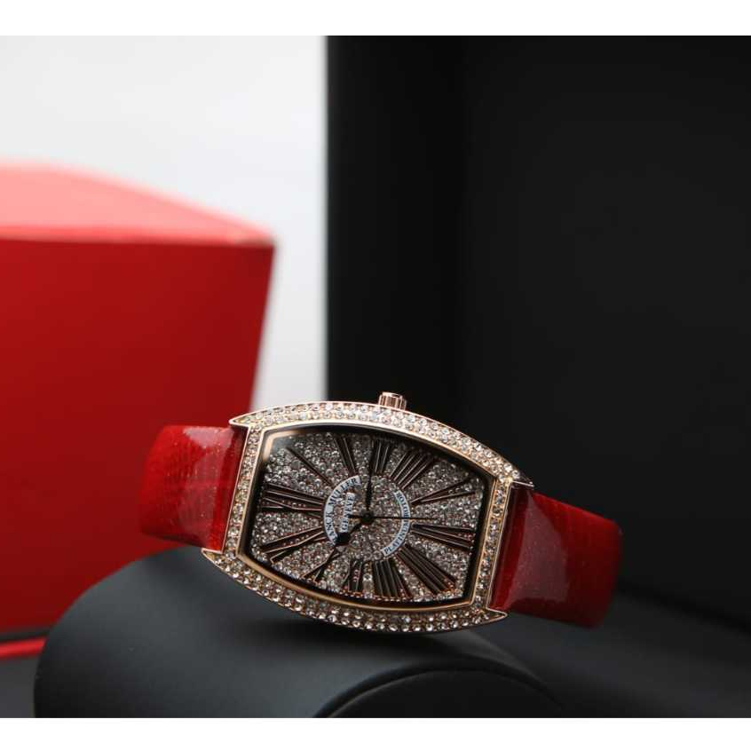 ReadyJam tangan fashion wanita FRANK MULLER romawi model permata strap kulit super